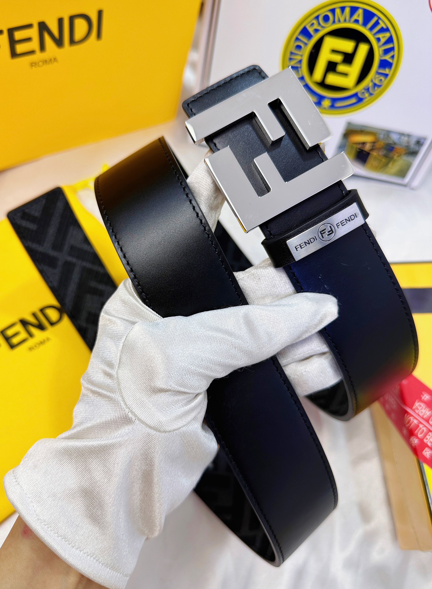Fendi Leather Belts 1:1 Mirror Version