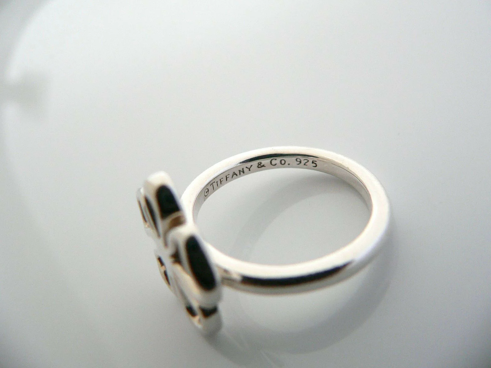 Tiffany & Co Silver Open Flower Ring Band Sz 6.75 Rare Nature Gift Love