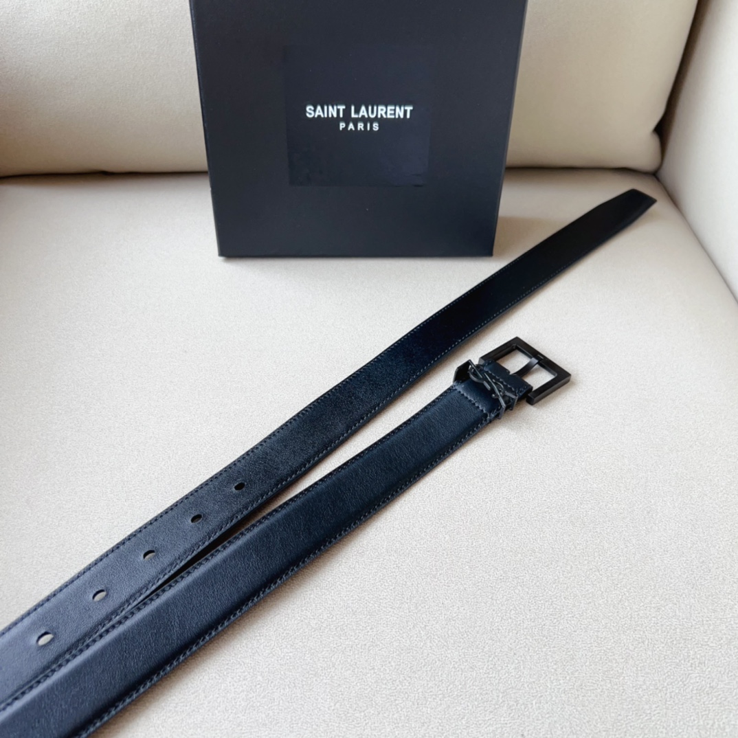 YSL Saint Laurent Leather Belts 1:1 Mirror Version