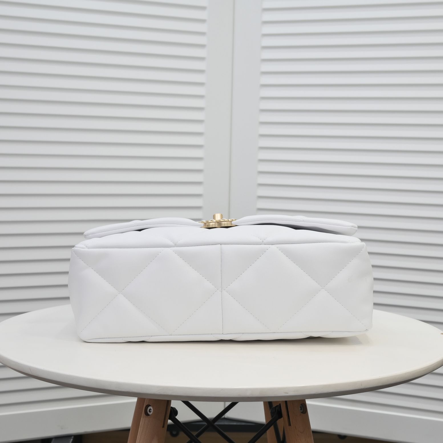 Chanel Lambskin Quilted Large19 Flap Shoulder Bag Handbag