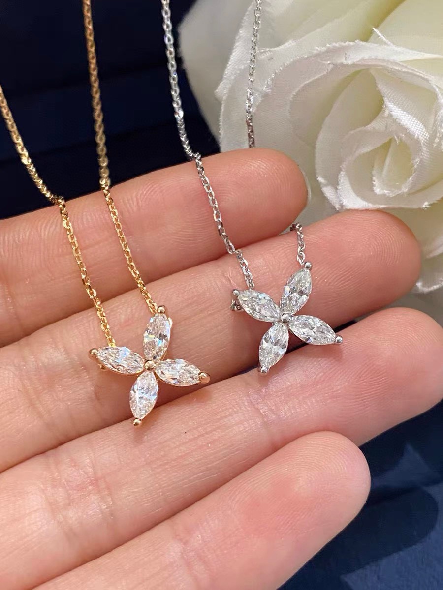 Tiffany Victoria® Pendant, Platinum & Rose Gold