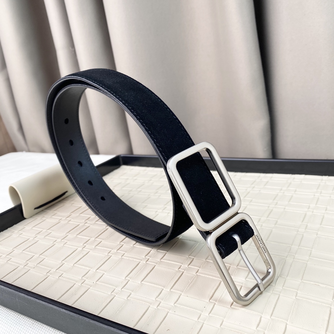 YSL Saint Laurent Leather Belts 1:1 Mirror Version