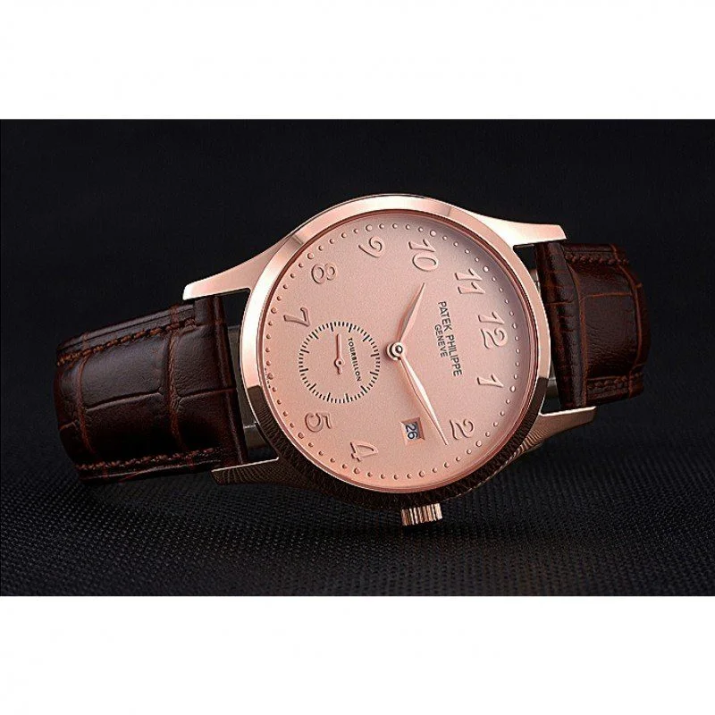 Calatrava Dial Rose Gold 39 mm, Stainless Steel
