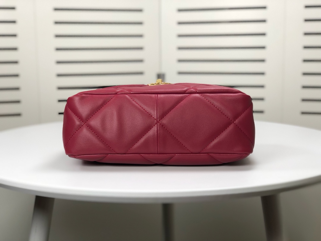 Chanel Lambskin Quilted Small 19 Flap Shoulder Bag Handbag