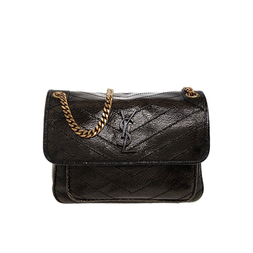 SAINT LAURENT Niki Baby In Vintage Leather Shoulder Bag(Replica)