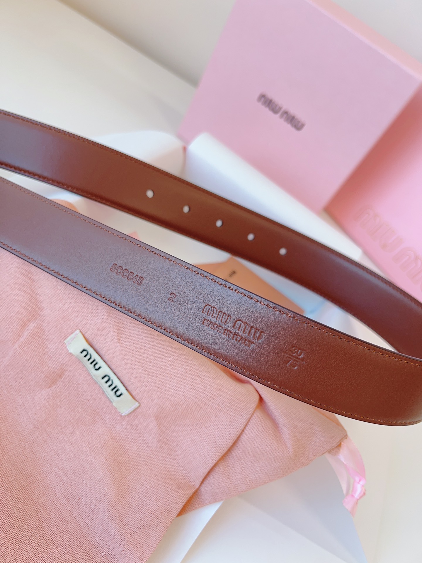 MiuMiu Leather Belts 1:1 Mirror Version