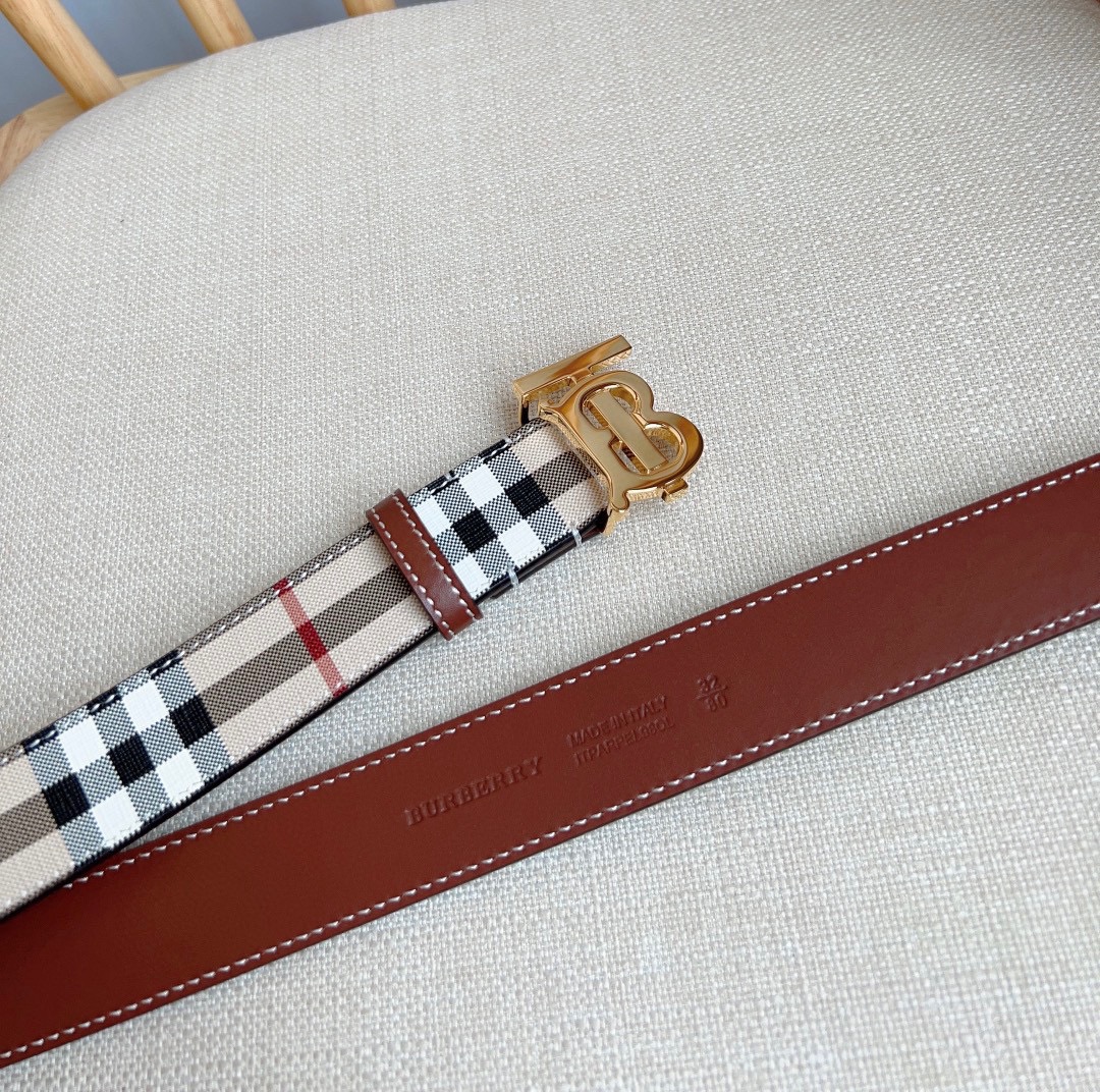 Burberry Leather Belts 1:1 Mirror Version