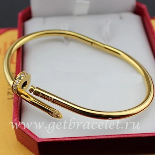 Fake Cartier Juste Un Clou Bracelet Yellow Gold Diamonds