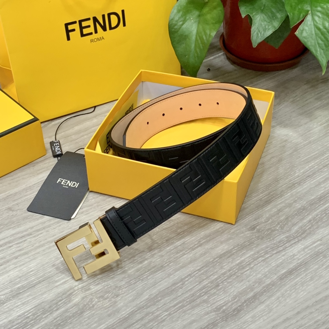 Fendi Leather Belts 1:1 Mirror Version