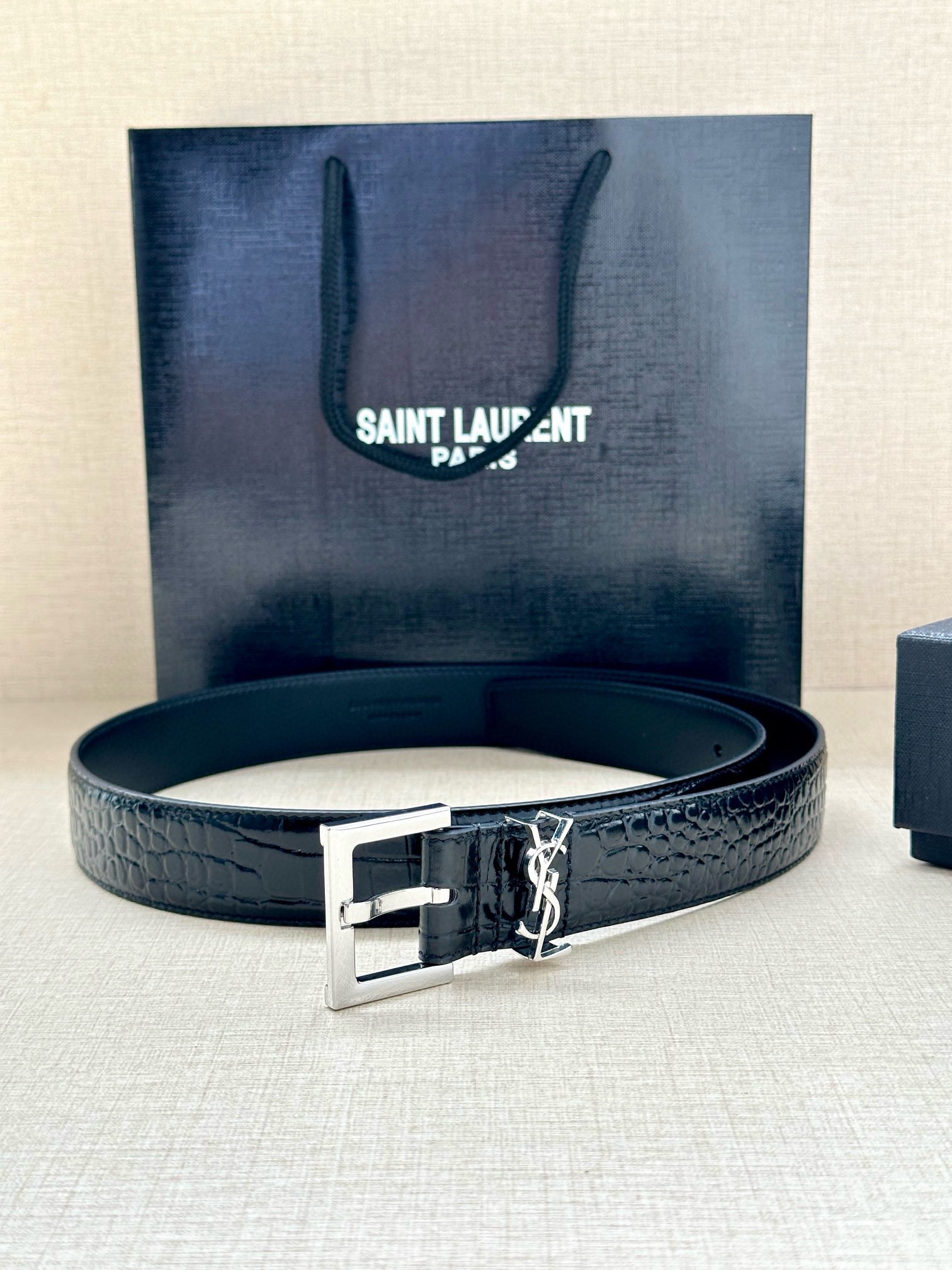 YSL Saint Laurent Leather Belts 1:1 Mirror Version