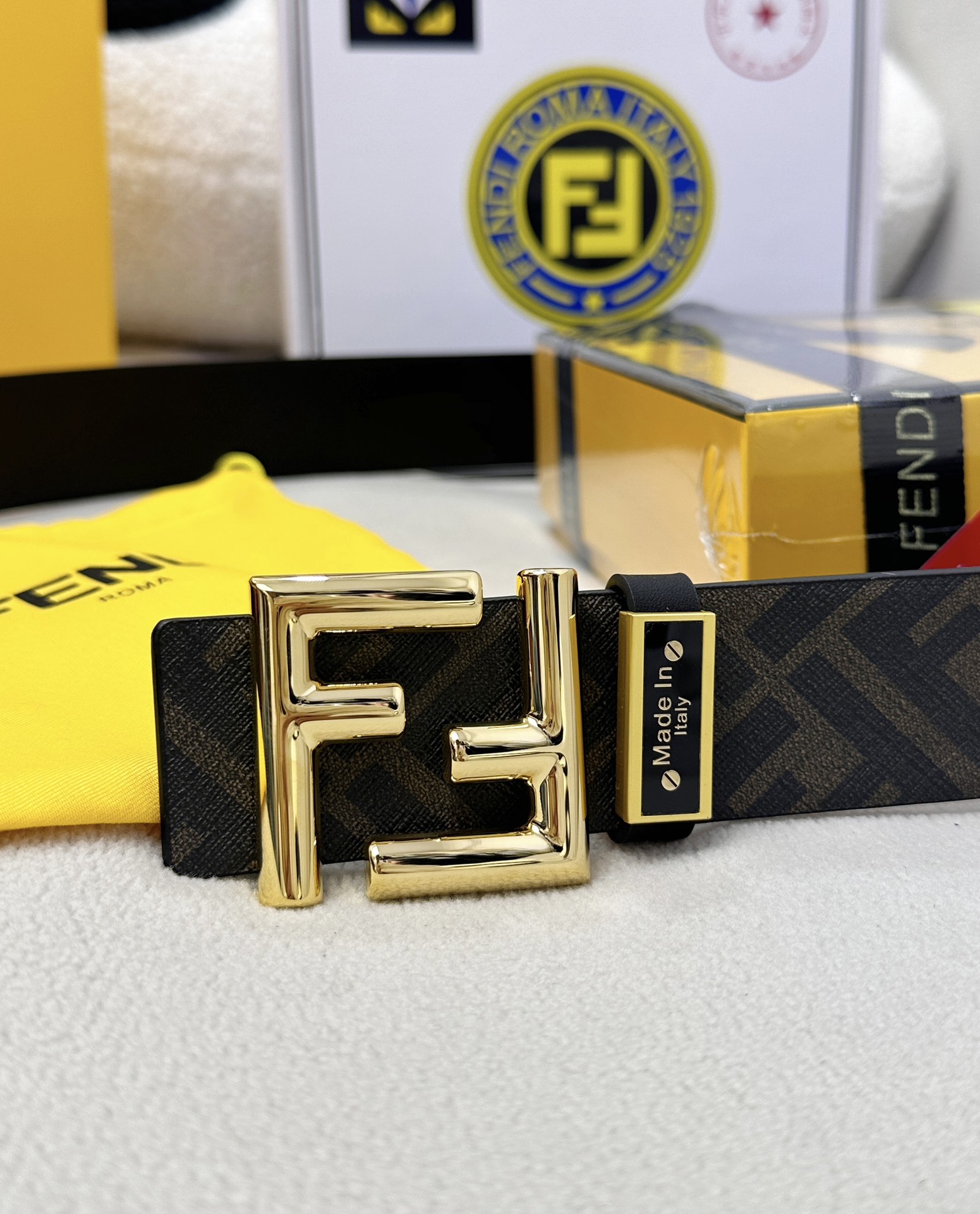 Fendi Leather Belts 1:1 Mirror Version