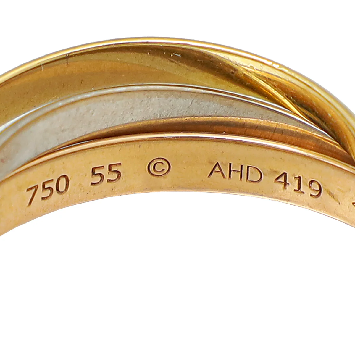Cartier 18K Trinity Classic Ring 55