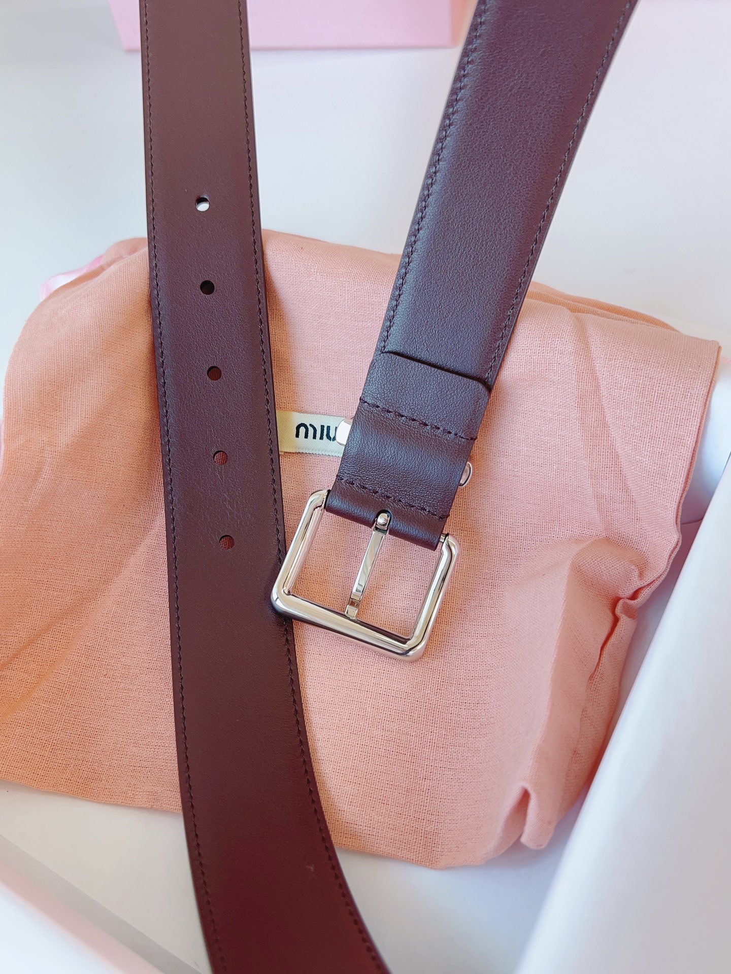 MiuMiu Leather Belts 1:1 Mirror Version