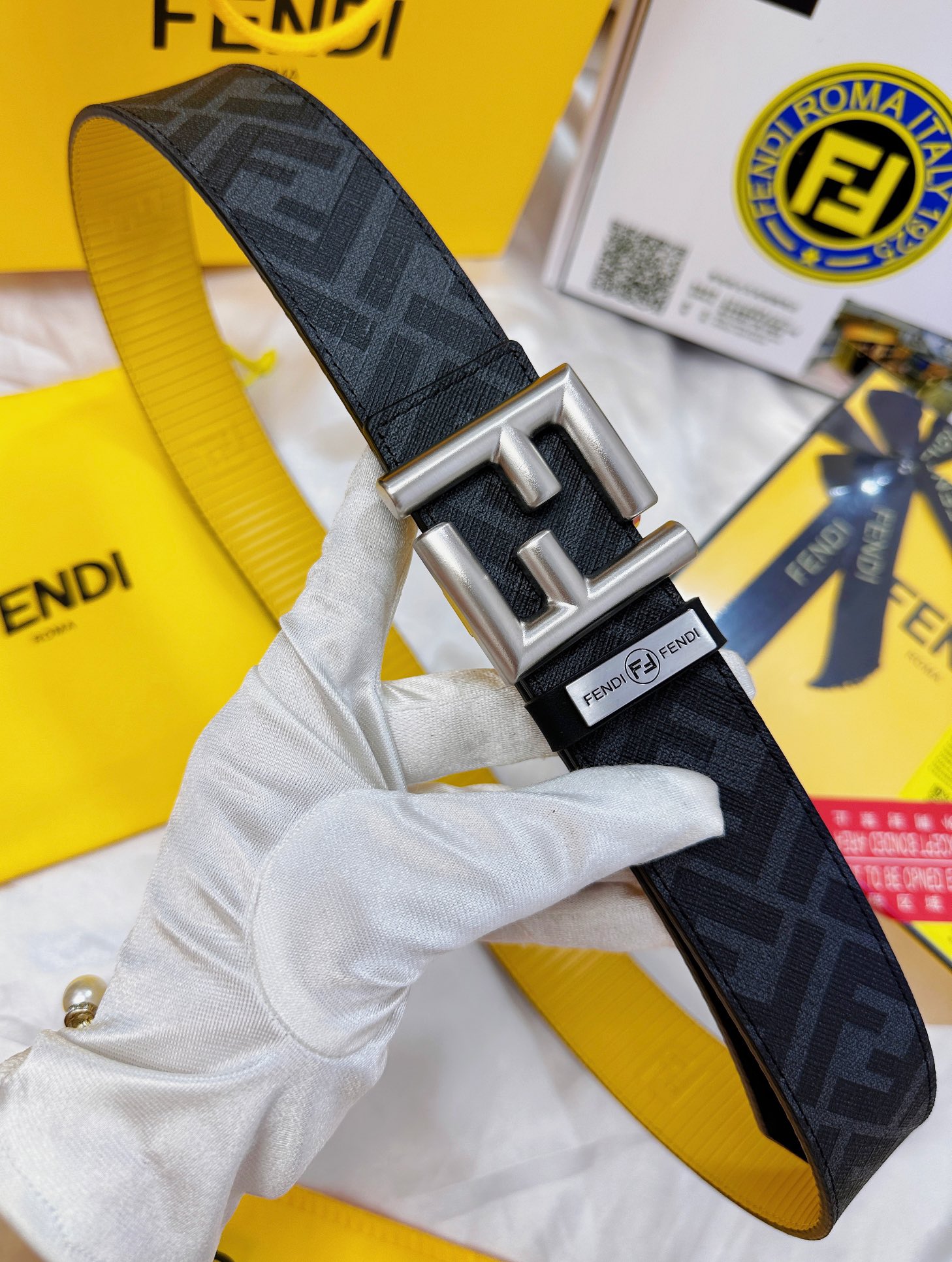 Fendi Leather Belts 1:1 Mirror Version