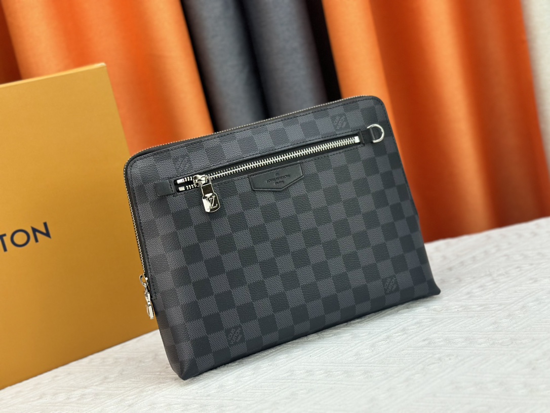 Louis Vuitton Pochette Jour Monogram Eclipse M82080 Clutch Bag Handbag