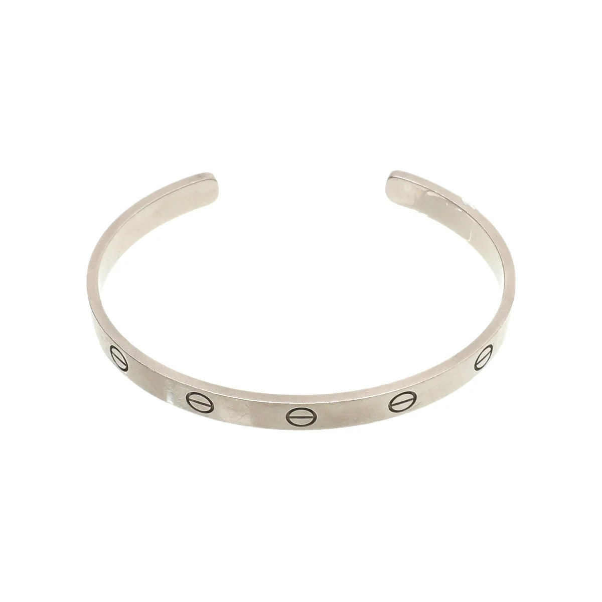 Cartier 18K White Gold Love Open Cuff Bracelet