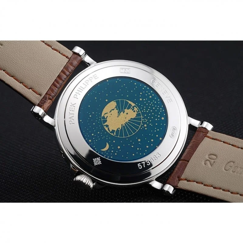 Perpetual Calendar Dial White 40 mm, Stainless Steel