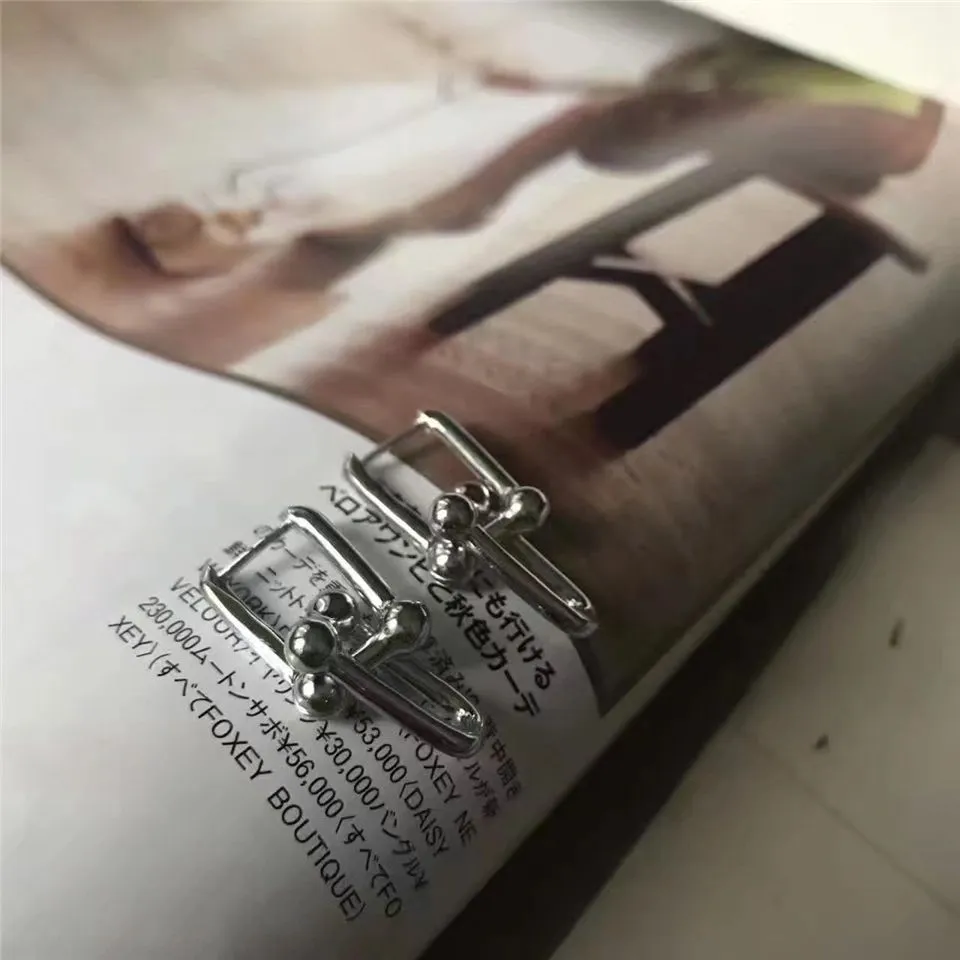 Tiffany Hardwear Link Earrings Silver/Rose Gold/Yellow Gold Personalized Birthday Gift Sale Italy 38087959/38087983