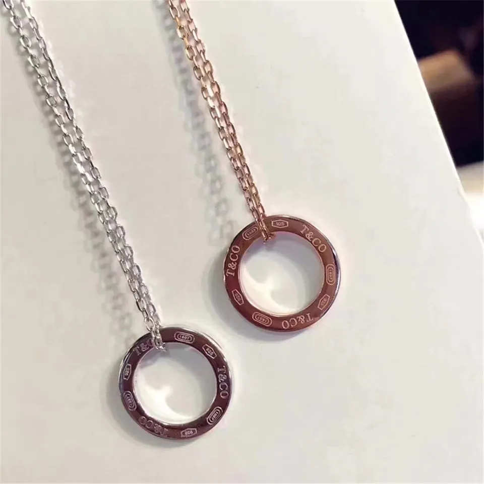 Fake Tiffany 1837 Circle Pendant Necklace Jewelry High Quality America GRP03140