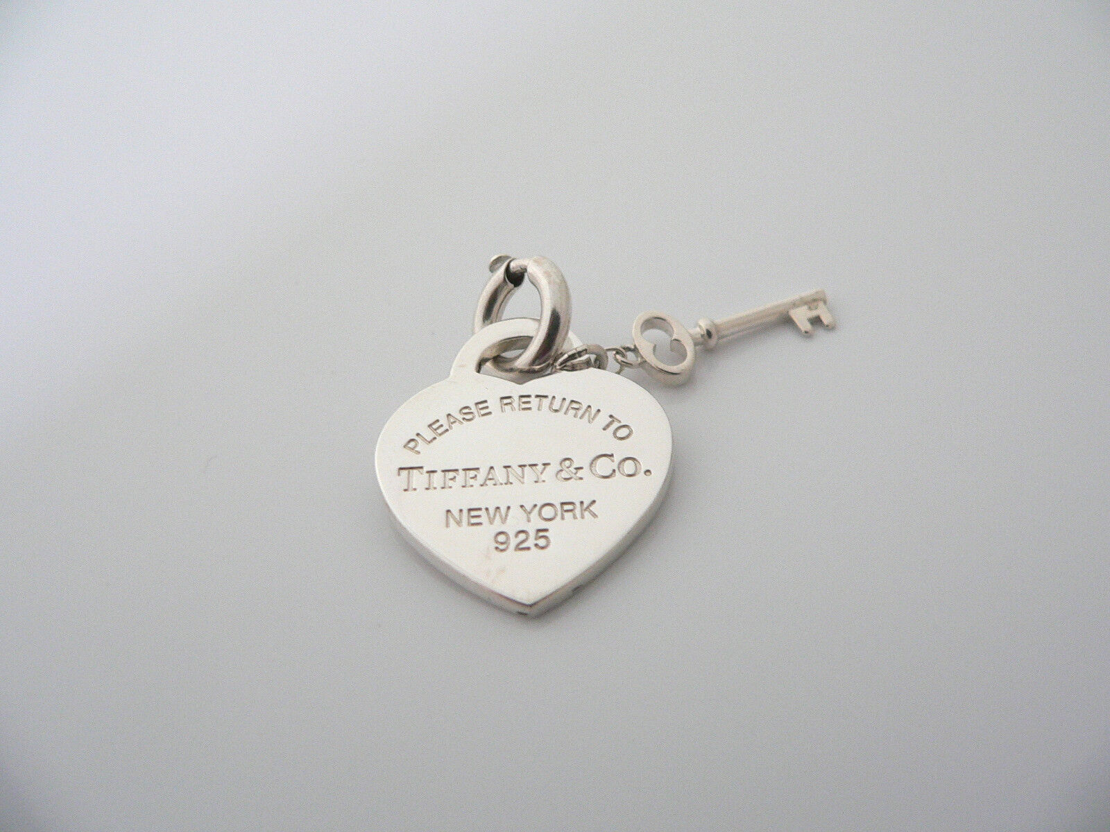 Tiffany & Co Silver Return to Heart Key Charm Pendant 4 Necklace Bracelet Clasp