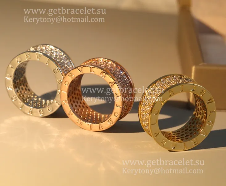 B.zero1 4-Band Ring White Gold with Pave Diamonds