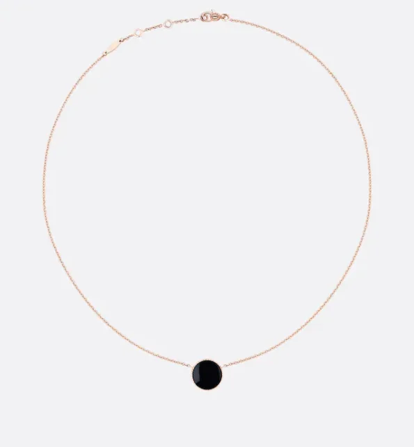 ROSE DES VENTS NECKLACE, Black Onyx, Rose Gold