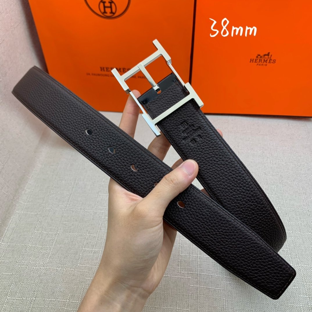 Hermes H Belt Buckle & Reversible Black For Women, Women Belt 380MM