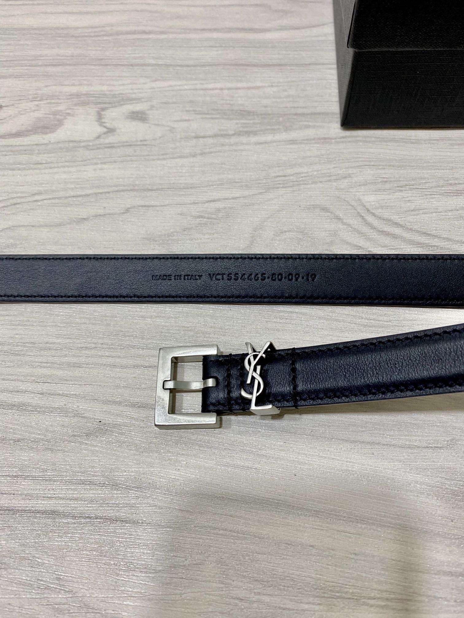 YSL Saint Laurent Leather Belts 1:1 Mirror Version
