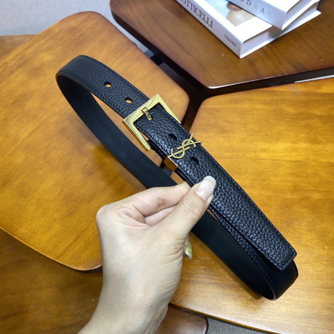 YSL Saint Laurent Leather Belts 1:1 Mirror Version