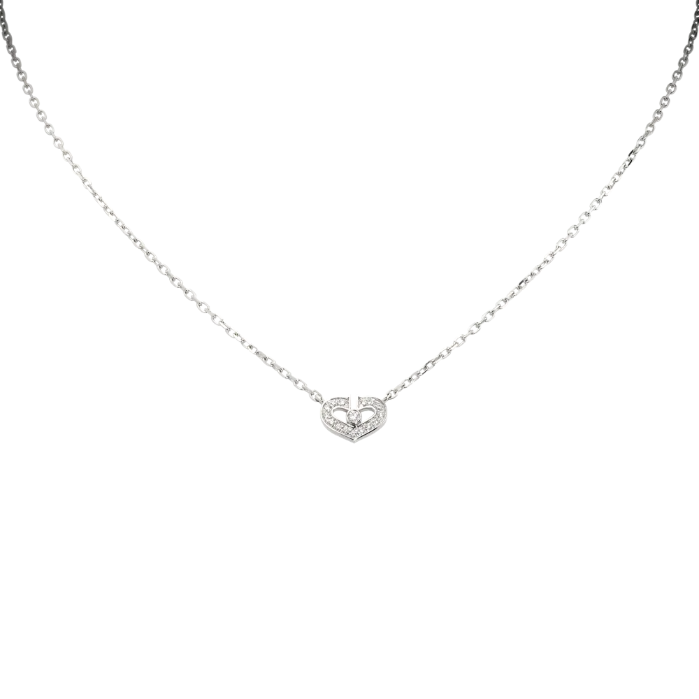 Heart Of Cartier Pendant, Small Model White Gold, Diamonds B3040300