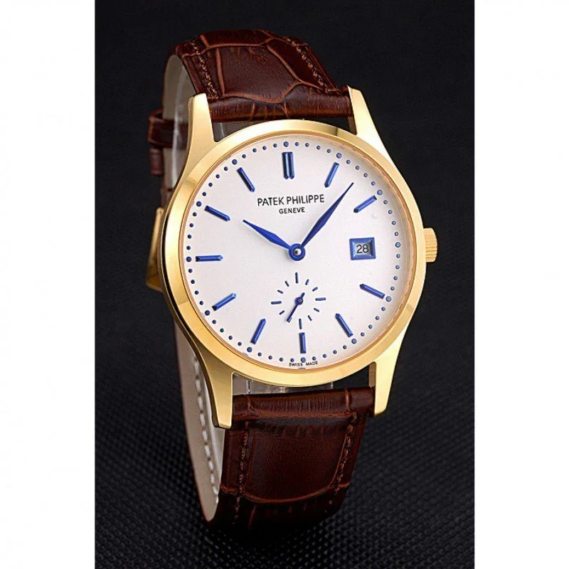 Calatrava Dial White 41 mm, Yellow Gold Plated
