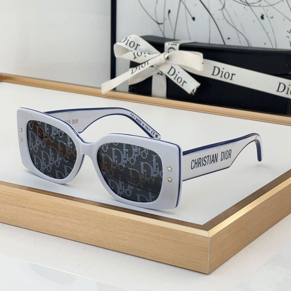 Dior Side Letter Plate Frame sunglasses Top quality (Replica）