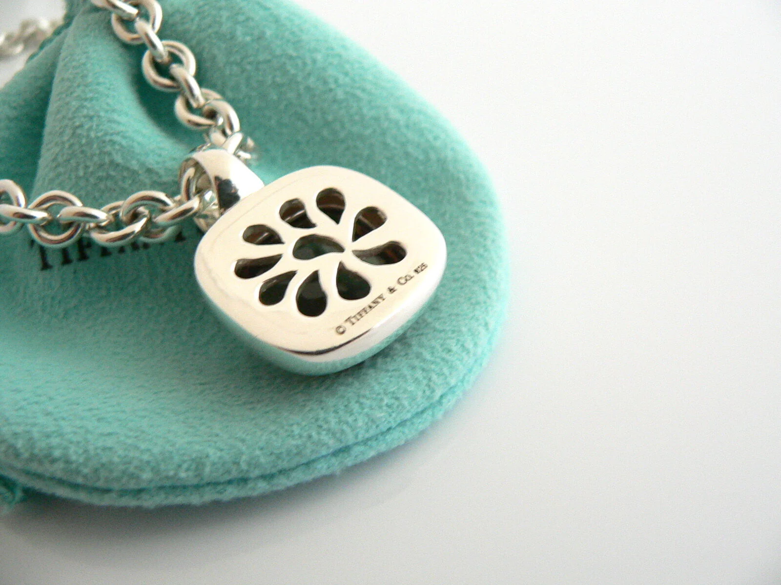 Tiffany & Co Silver Gemstone Toggle Necklace Smoky Quartz Pendant Clasp Gift Art