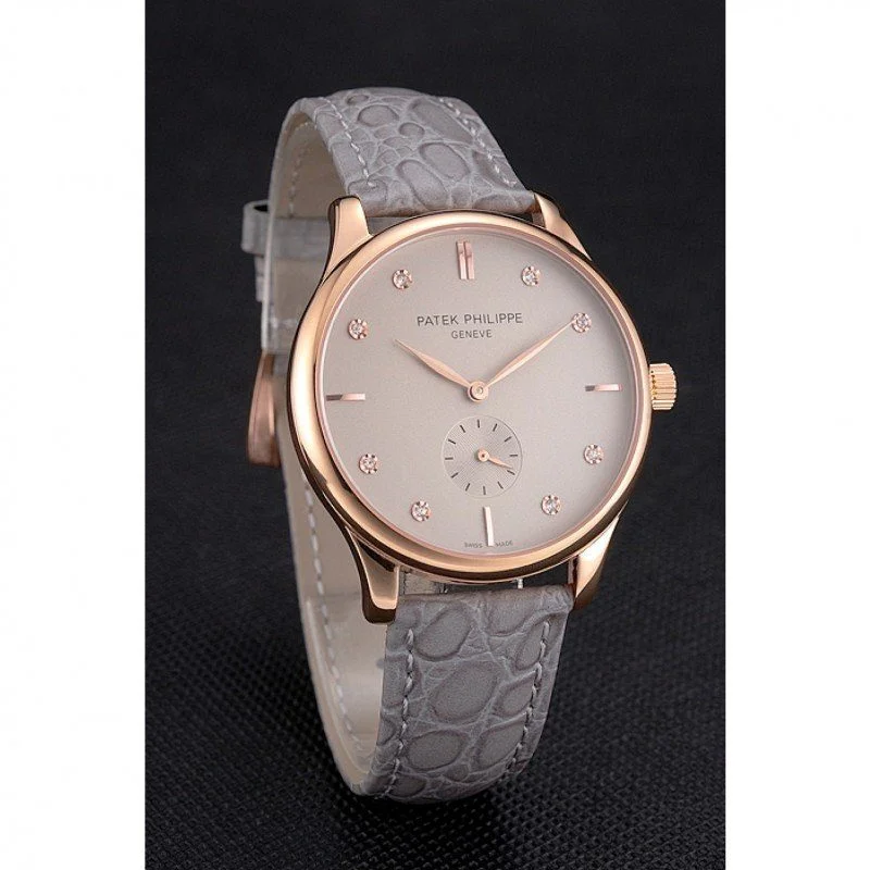 Calatrava Silver & Diamond Dial 39 mm, Rose Gold Plated