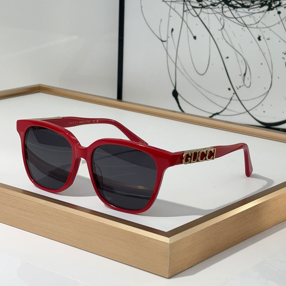 Gucci  Mirror leg Logo sunglasses Top quality （Replica）