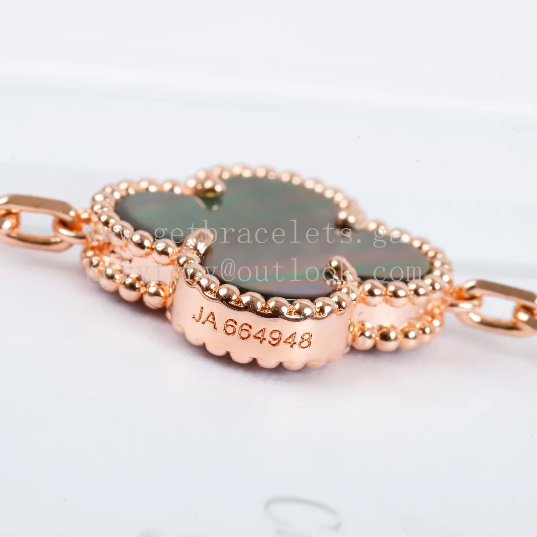 Van Cleef Arpels Magic Alhambra Bracelet 5 Motifs Gray Mother-of-pearl Rose Gold