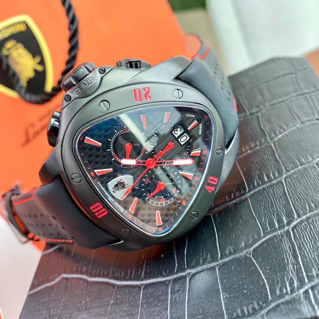 Tonino Lamborghini New Spyder Chronograph Black / red