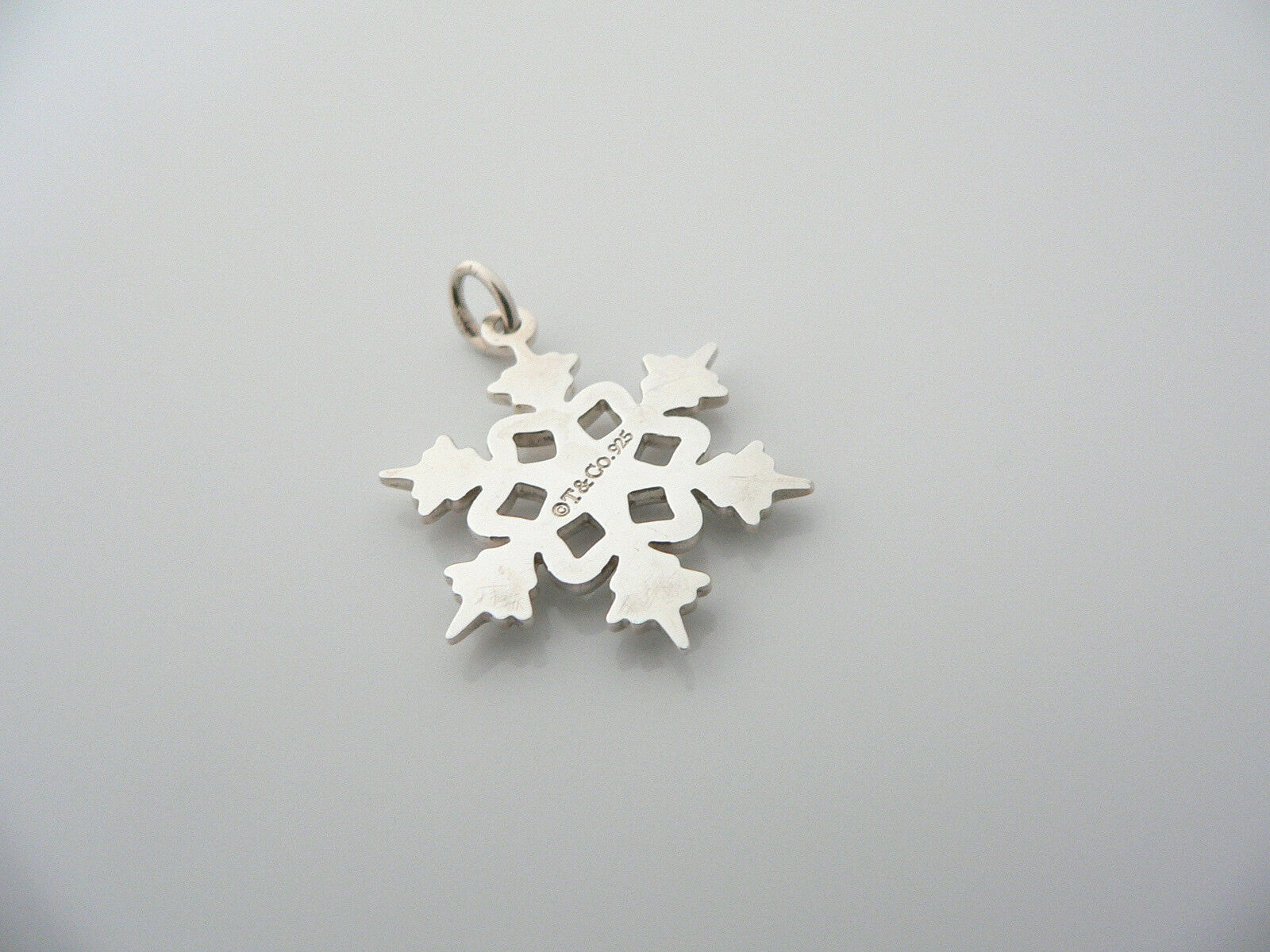 Tiffany & Co Silver Snowflake Charm Clasp 4 Necklace Bracelet Winter Gift Love