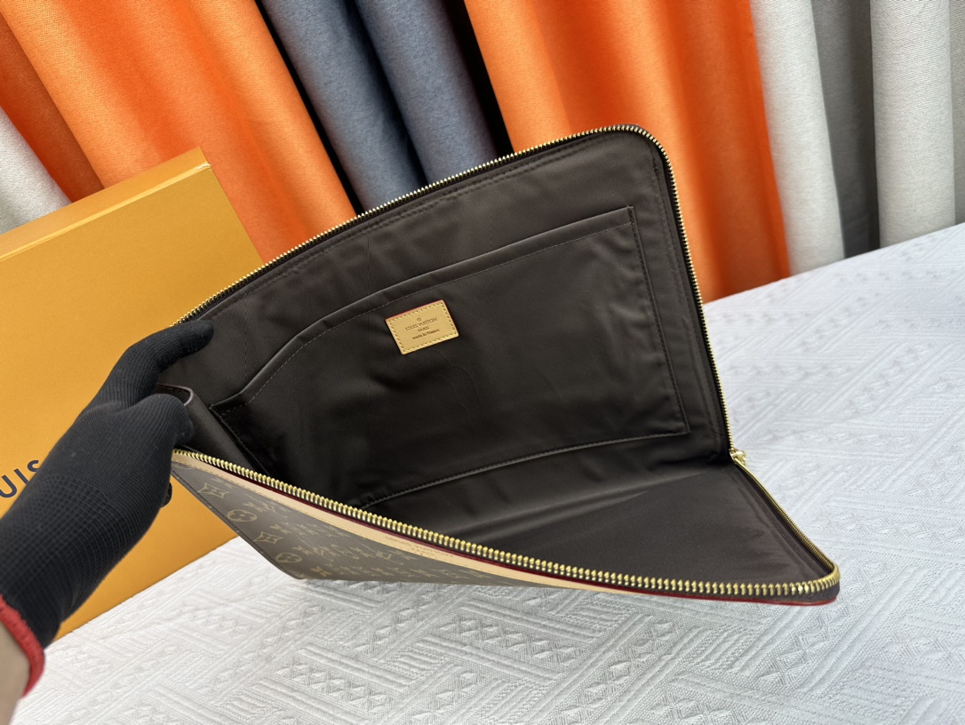 Louis Vuitton Pochette Jour Monogram Eclipse M82080 Clutch Bag Handbag