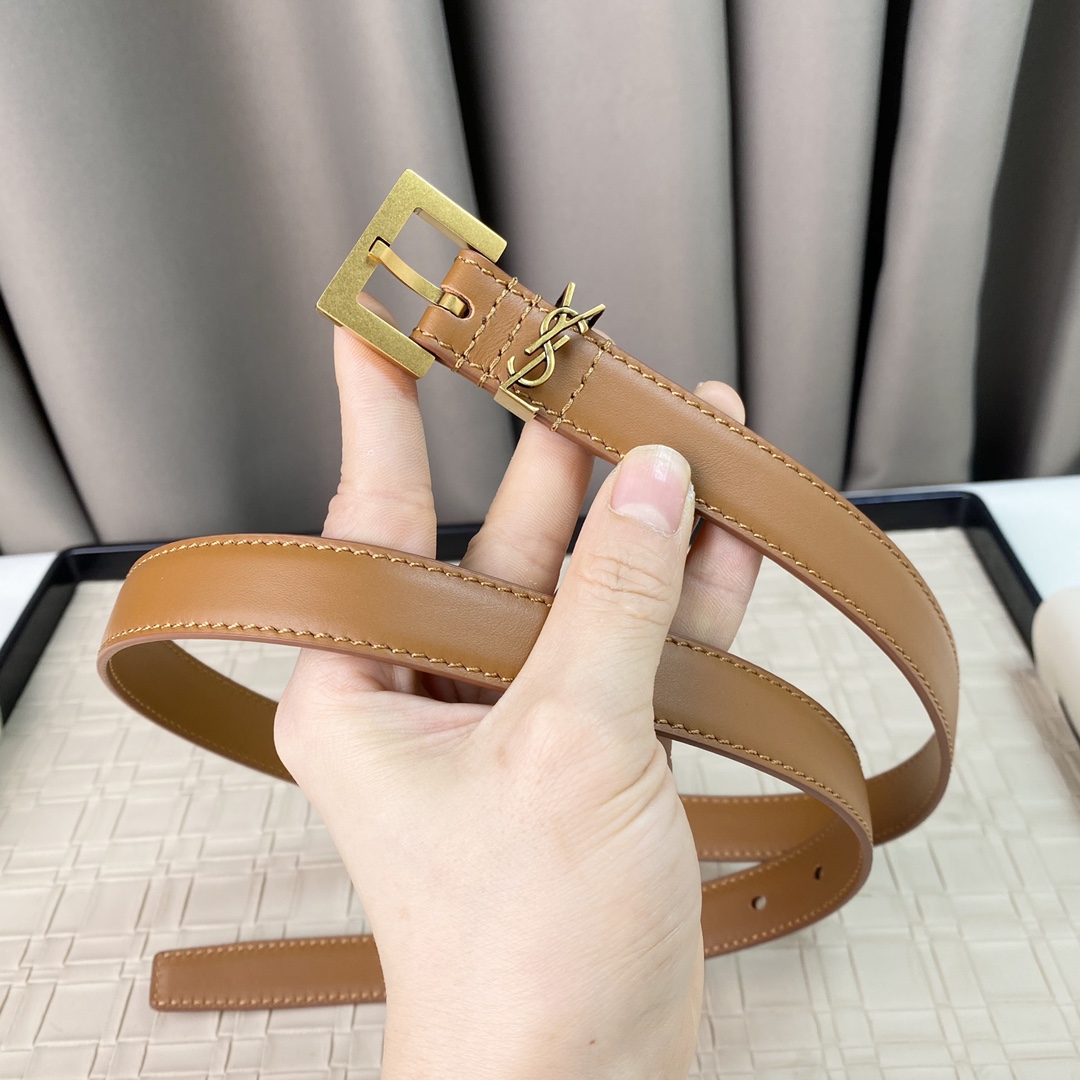 YSL Saint Laurent Leather Belts 1:1 Mirror Version
