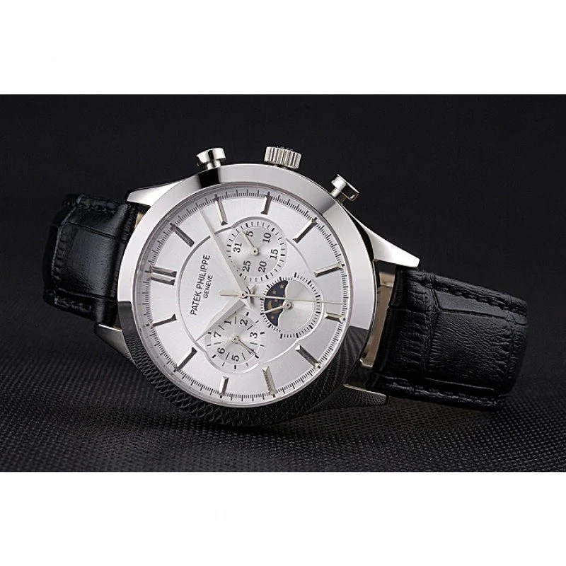 Moonphase Chronograph Dial White 41 mm, Stainless Steel
