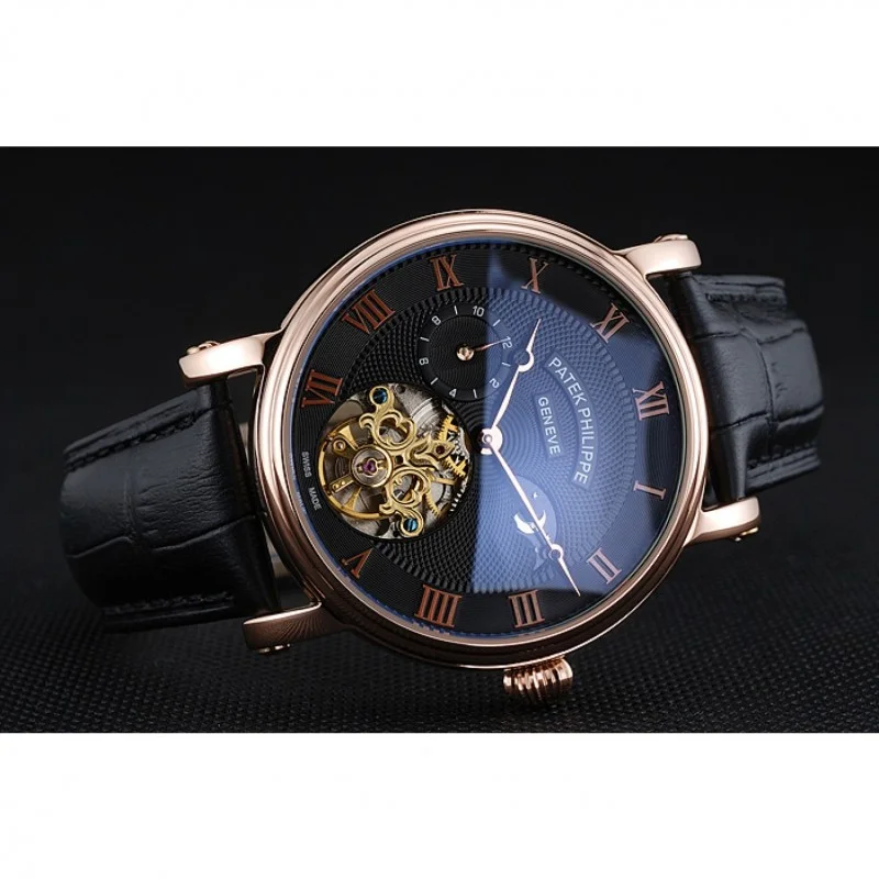 Complications Moonphase Tourbillon Dial Black 42 mm, Rose Gold Plated