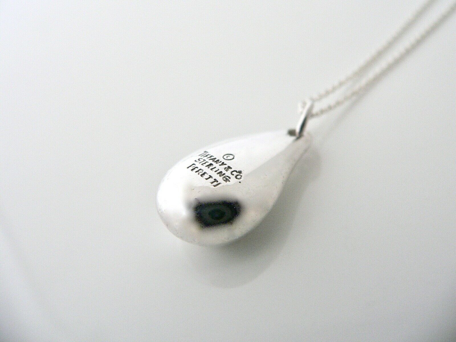 Tiffany & Co Peretti Large Teardrop Necklace Pendant Charm Gift Love Silver