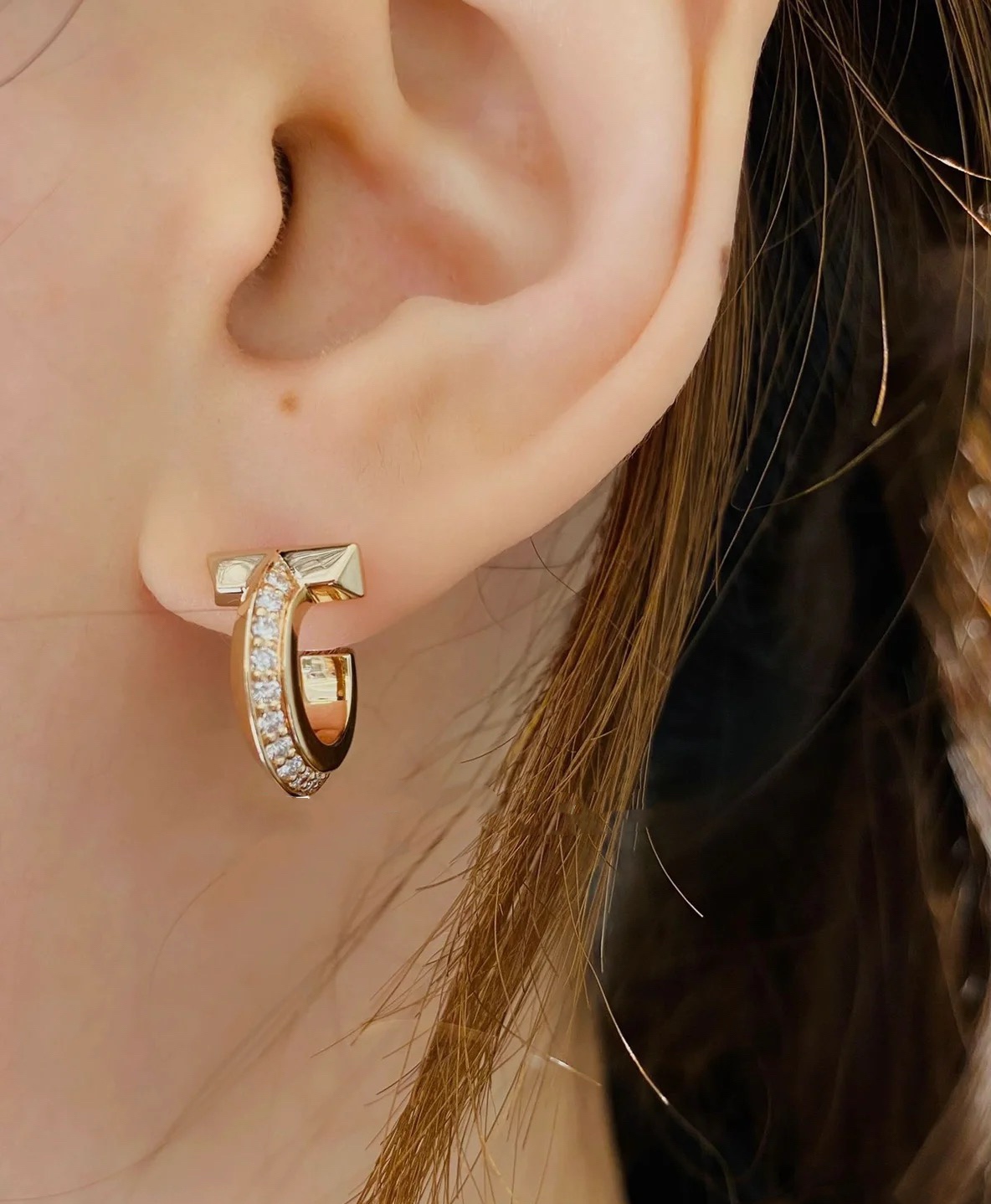 Tiffany T T1 Hoop Earrings, Gold & White Gold