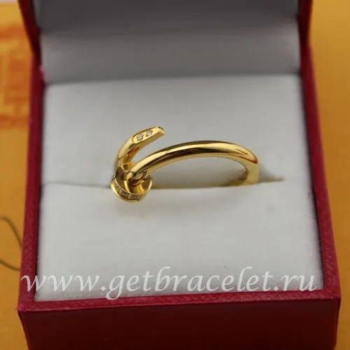 Fake Cartier Juste Un Clou Ring Yellow Gold Diamonds