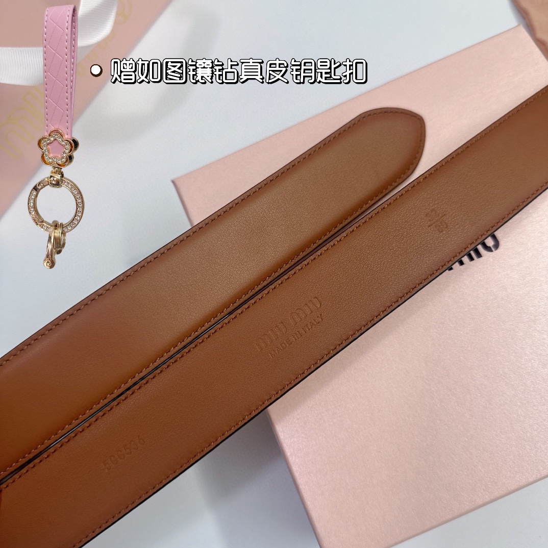 MiuMiu Leather Belts 1:1 Mirror Version