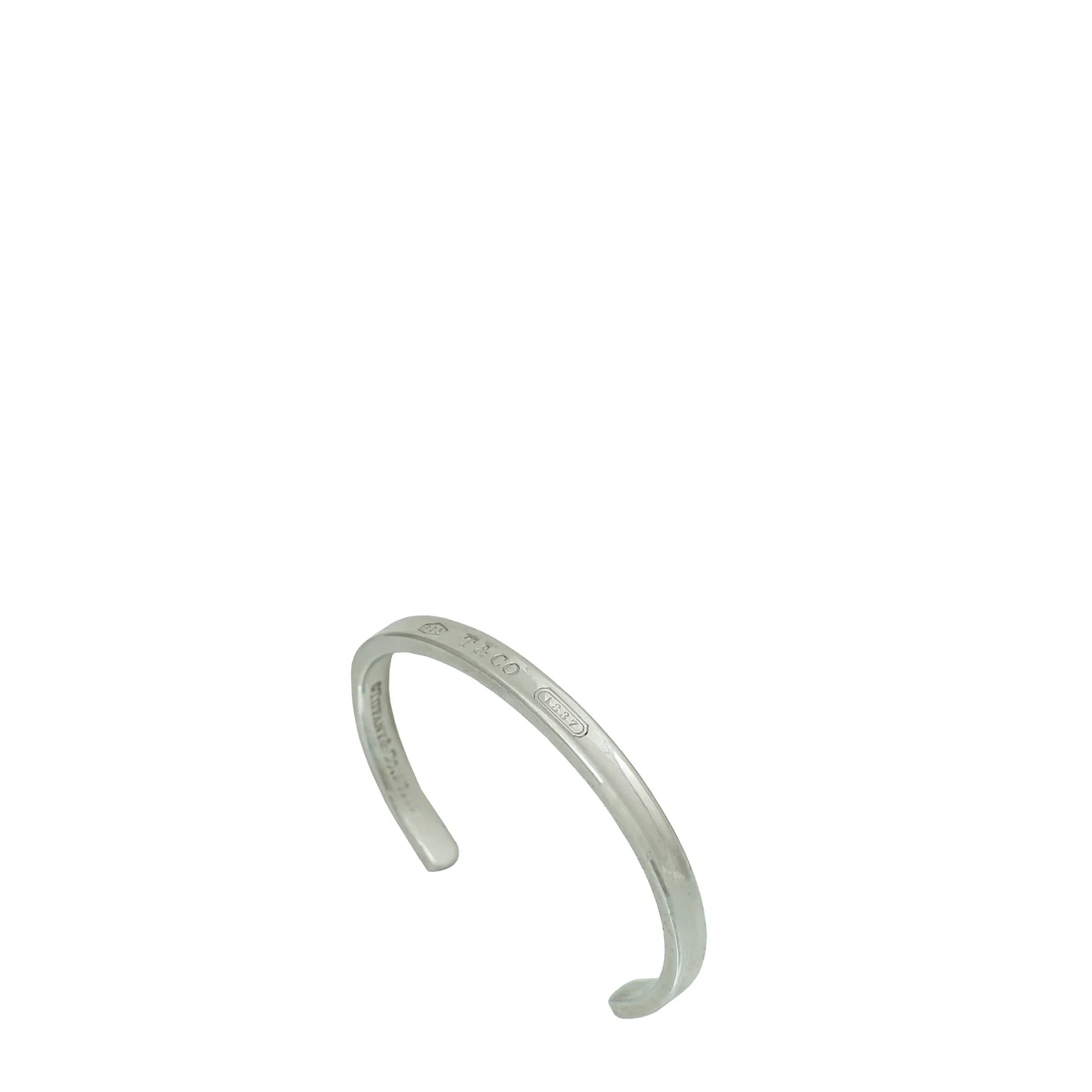 Tiffany & Co Sterling Silver 1837 Narrow Small Cuff Bangle