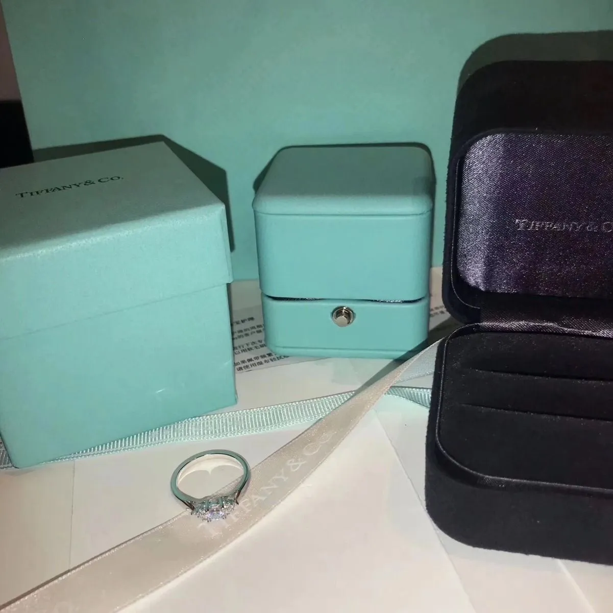 Tiffany Harmony Narrow Diamonds Setting Ring Wedding Women's Latest Style GRP07688