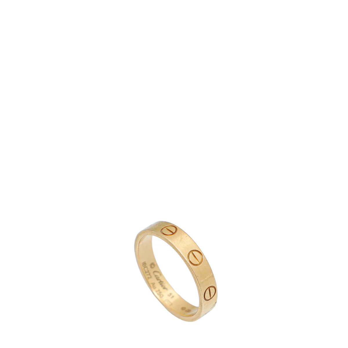 Cartier 18K Rose Gold Love Small Model Wedding Band Ring 51