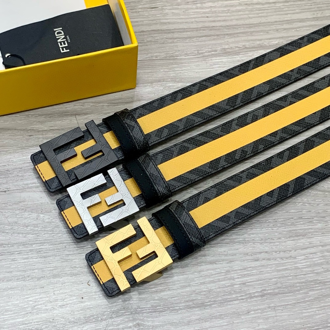 Fendi Leather Belts 1:1 Mirror Version